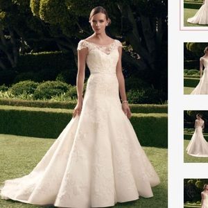 White wedding dress size 14